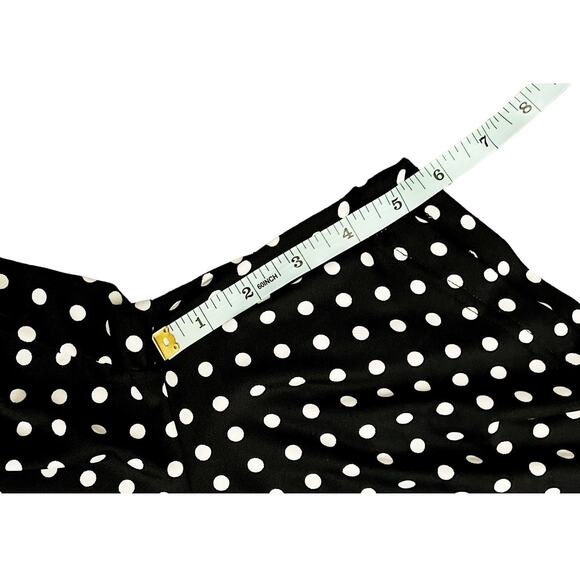 Bloomchic Black White Polka Dot Elastic Shorts Womens Size 10 - Picture 6 of 7
